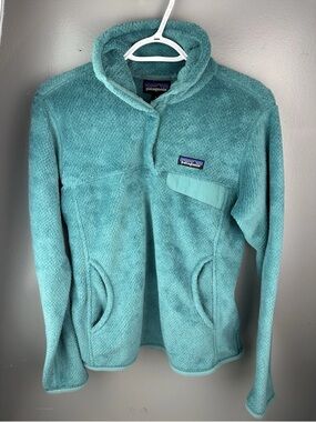 Women’s Patagonia Teal Sherpa Snap T Fleece Pullover